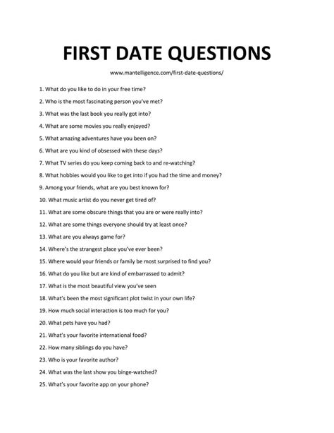 dating what questions to ask